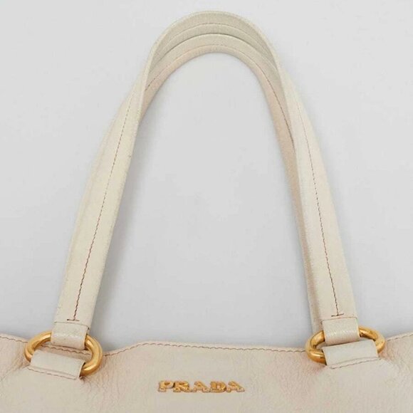 Prada Talco Cervo Leather Large Shopping Tote Bag - Picture 6 of 11